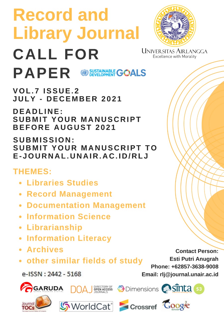 Record and Library Journal Call For Paper