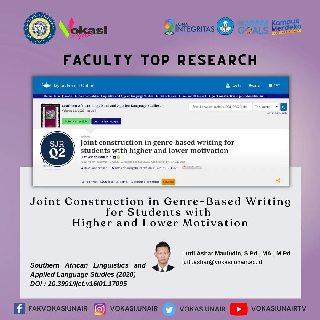 Joint construction in genre-based writing for students with higher and lower motivation