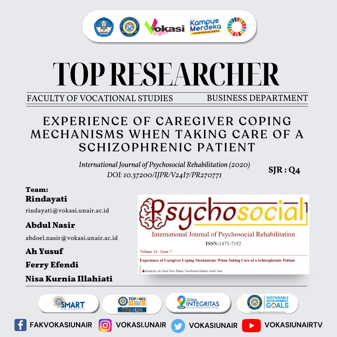 Experience of caregiver coping mechanisms when taking care of a schizophrenic patient