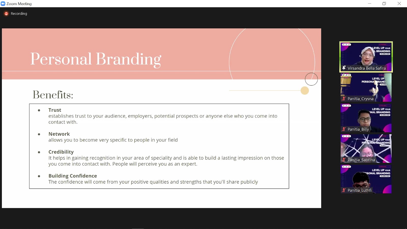 Penyelenggaraan Skill Training 101 (STRAIN 101) “Level Up Your Personal Branding”