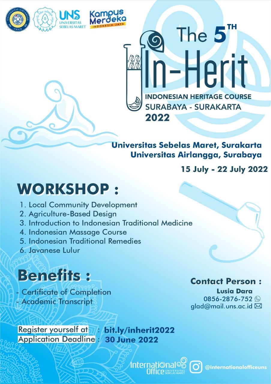 The 5th Indonesian Heritage Course 2022 (In-Herit)