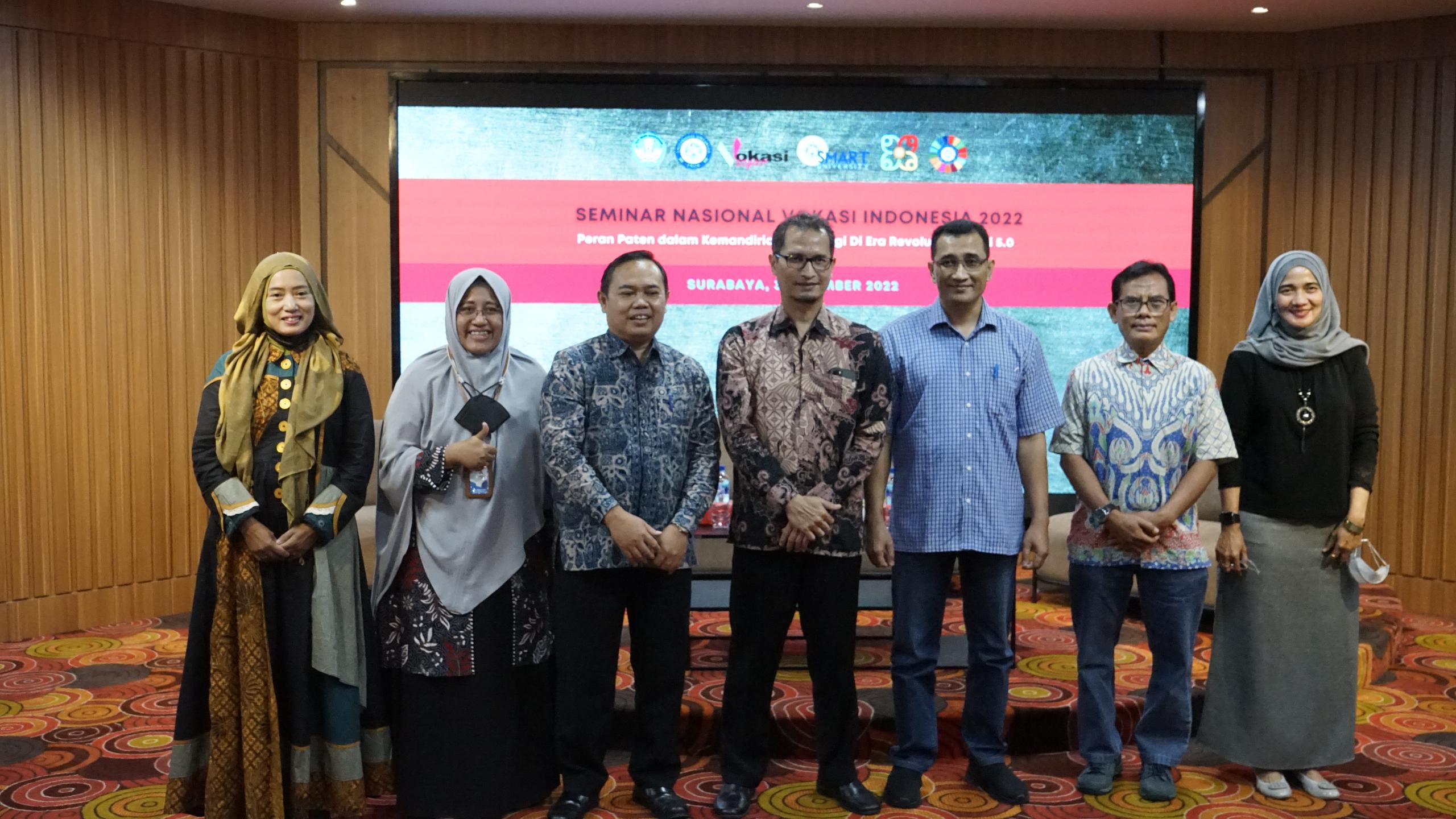 Seminar Nasional Vokasi Indonesia 2022; Dorong Peningkatan Paten di Era Revolusi Industri 5.0