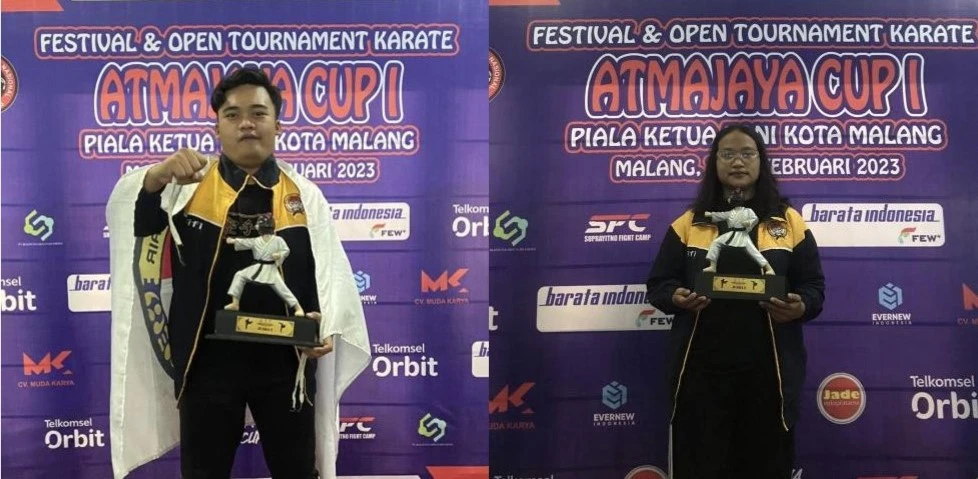 Dua Mahasiswa PSP Vokasi Unair Meraih Juara 2 dalam Kejuaraan Festival dan Open Tournament Karate Atmajaya Cup I Tahun 2023