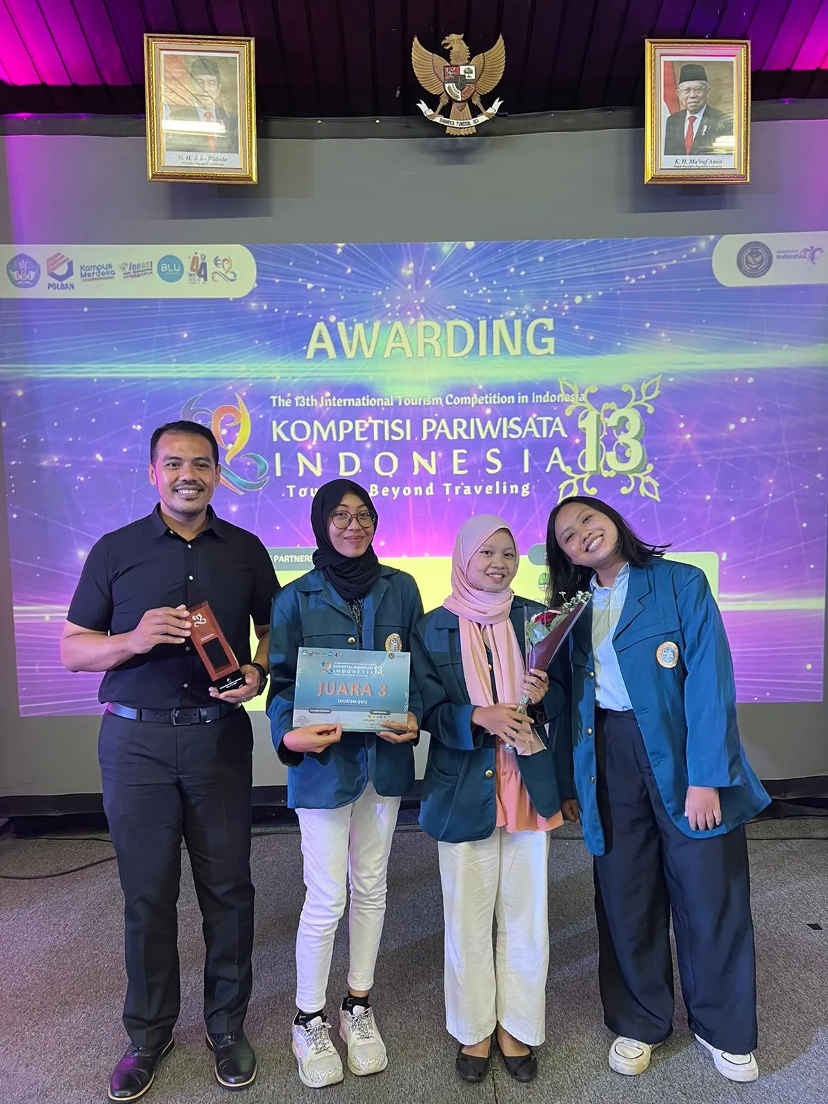 3 Mahasiswa Vokasi Raih Prestasi pada Kompetisi Pariwisata Indonesia 2023