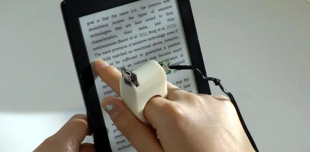 Tampilan Finger Reader Book untuk Disabilitas
