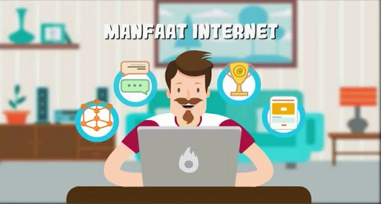 Ilustrasi Macam-Maxcam Manfaat Internet bagi Kehidupan Sehari-Hari (Sumber: Dokumen Penulis)