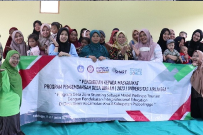 Fakultas Vokasi UNAIR Mendampingi Kader Kesehatan di Bermi Probolinggo untuk Cegah Stunting