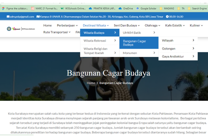 Potret direktori bangunan cagar budaya/tangkapan layar