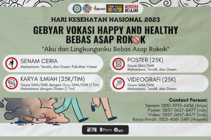 Poster Gebyar Vokasi Happy and Healthy