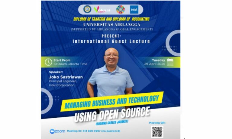 Intel dan Vokasi Airlangga Kolaborasi Webinar Open Source Bangun Bisnis Inklusif