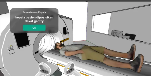 User Interface untuk Game Simulasi CT-Scan Berbasis Virtual Reality Menggunakan Figma_Dokumen Istimewa