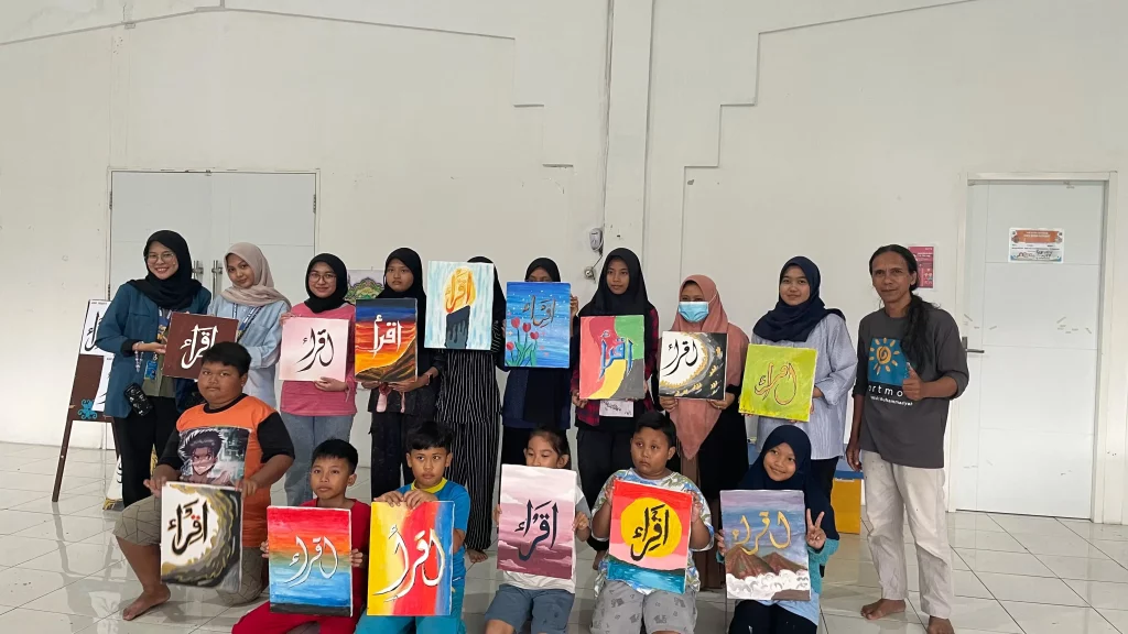 Workshop Kaligrafi Warnai Peringatan Isra’ Mi’raj di Kampung Bakat Sonokwijenan_Dokuemn Istimewa