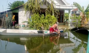 Kondisi banjir yang berkaitan dengan resiliensi warga pasca banjir di Desa Tiwet